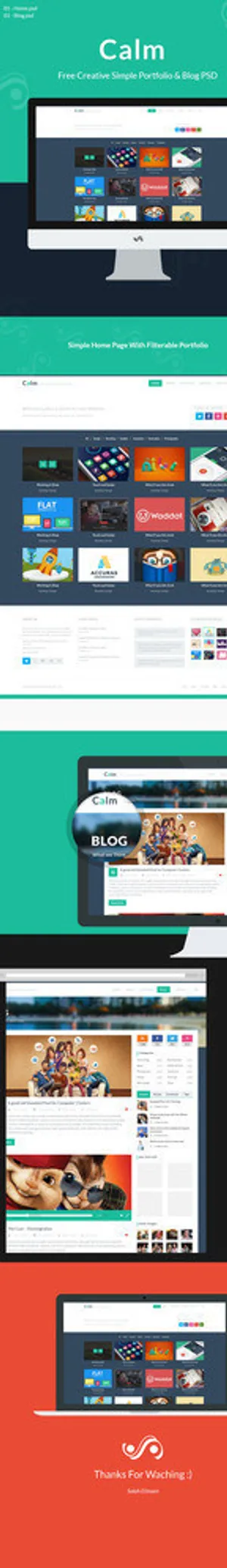 扁平化网页模板图片