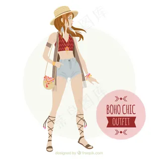 卡通人物扁平化可爱各种职业矢量素材