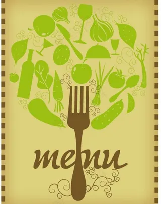 叉子水果蔬菜背景图片