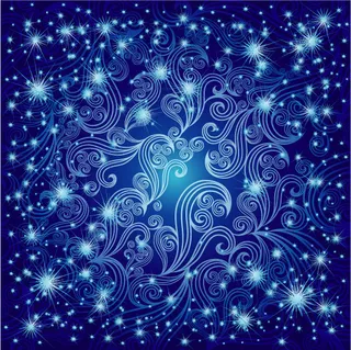 雪花光影花纹背景