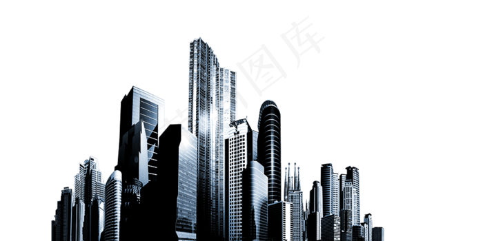 大厦城市建筑png素材合集都市背景