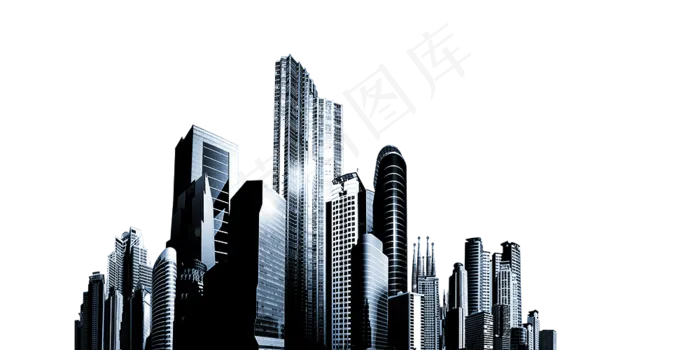 大厦城市建筑png素材合集都市背景(1000X500)