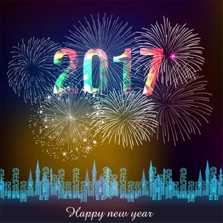 城市建筑2017年烟花图片