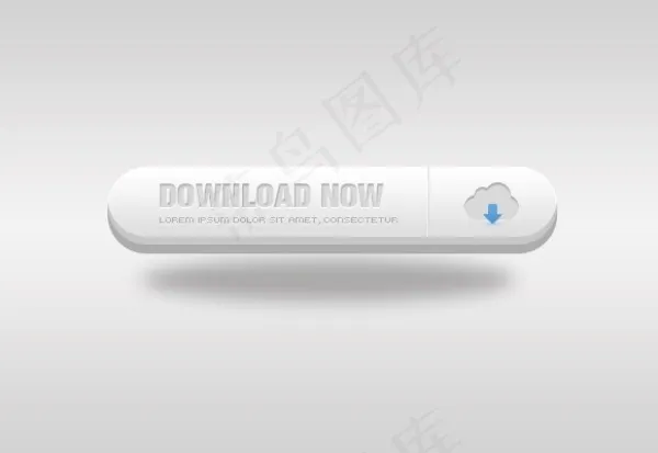 立体云下载按钮psd素材psd模版下载