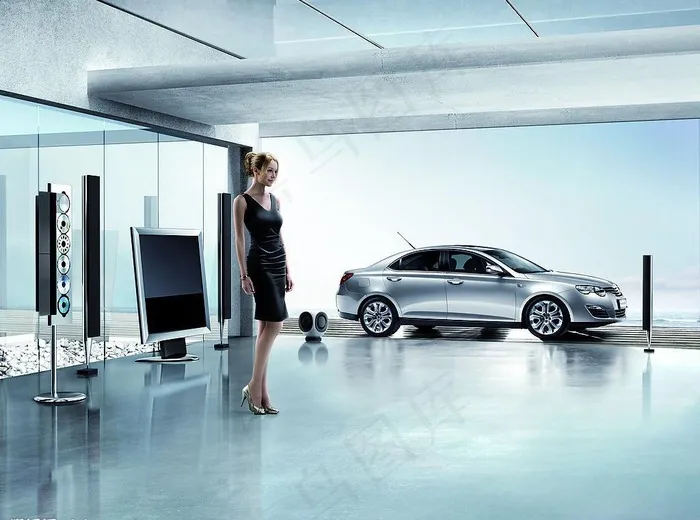 荣威与美女图片