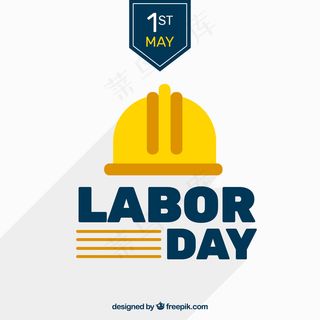 黄色头盔劳动节背景