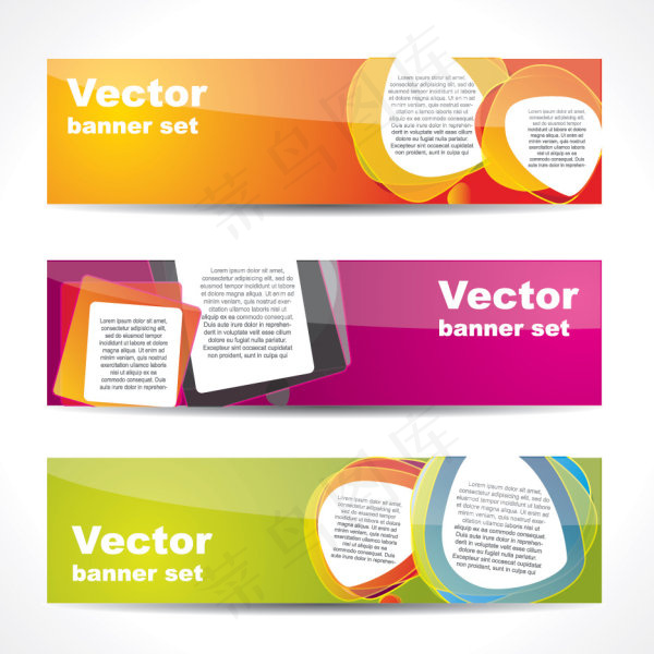网页banner矢量素材eps,ai矢量模版下载
