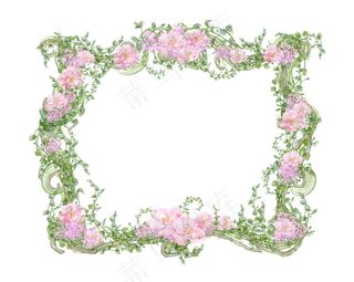 花草边框 PSD