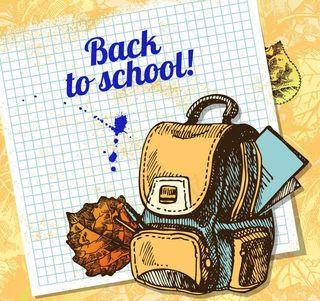 手绘学习用品图片