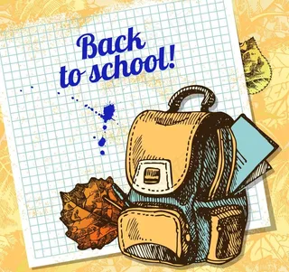 手绘学习用品图片