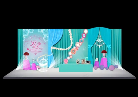 婚礼婚庆 迎宾区浪漫装饰 设计展示效果图