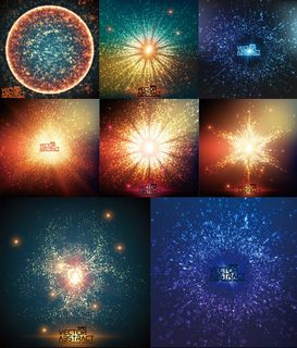 炫彩光芒背景矢量图