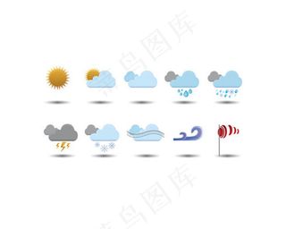 卡通天气预报标示