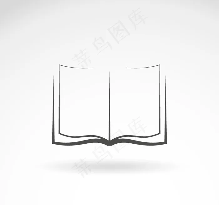 对开的书本标志设计矢量素材ai矢量模版下载
