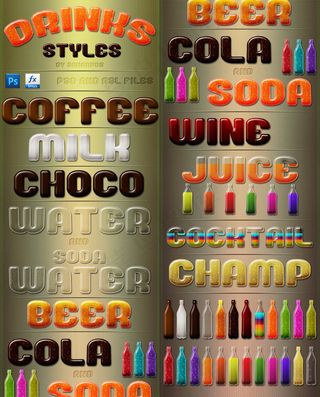 巧克力字和透明立体字字体样式