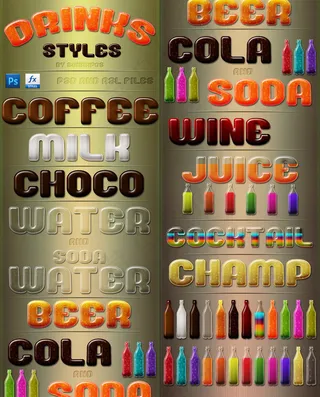 巧克力字和透明立体字字体样式