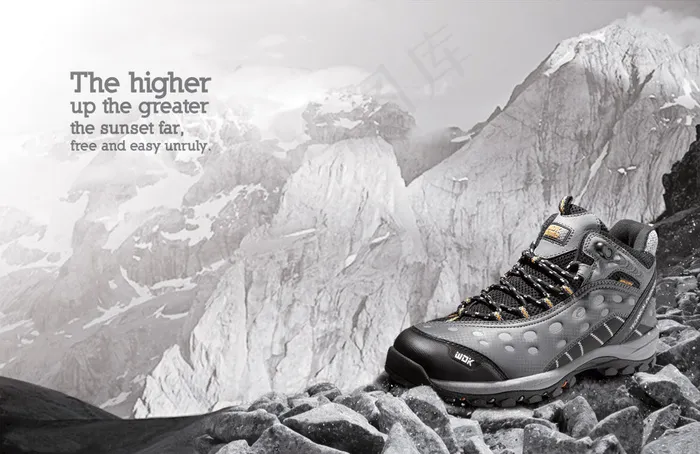 户外运动登山鞋PSD广告设计(5031X3260(DPI:300))psd模版下载