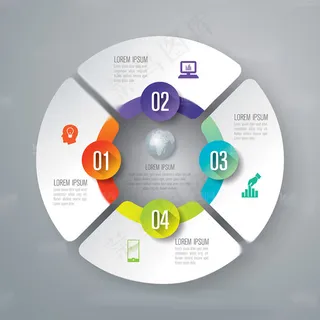 精美商务信息统计图表设计矢量