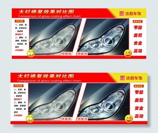 大灯修复对比图
