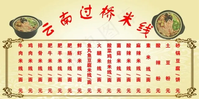 云南过桥米线ai矢量模版下载