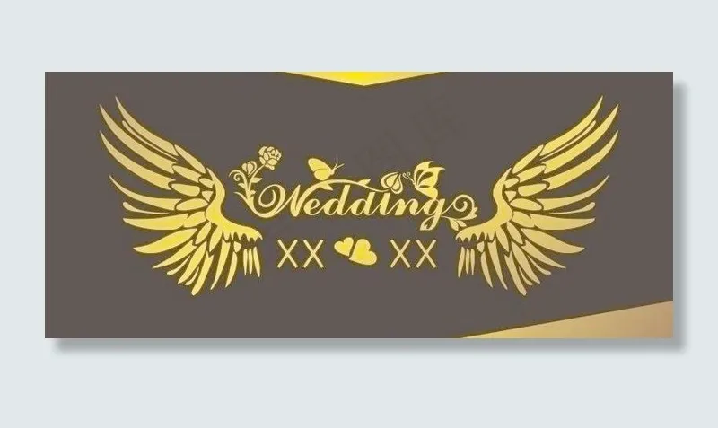 婚礼 wedding 翅膀图片cdr矢量模版下载
