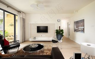 现代简约电视背景墙效果图