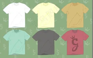 短袖衬衫矢量图