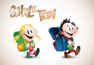 可爱的儿童矢量素材