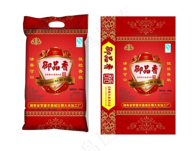 御品香米包装图片模板下装 边框 花...cdr矢量模版下载