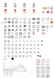 APP项目全套AI矢量图标UI素材 APP项目全套AI矢量图标UI素材