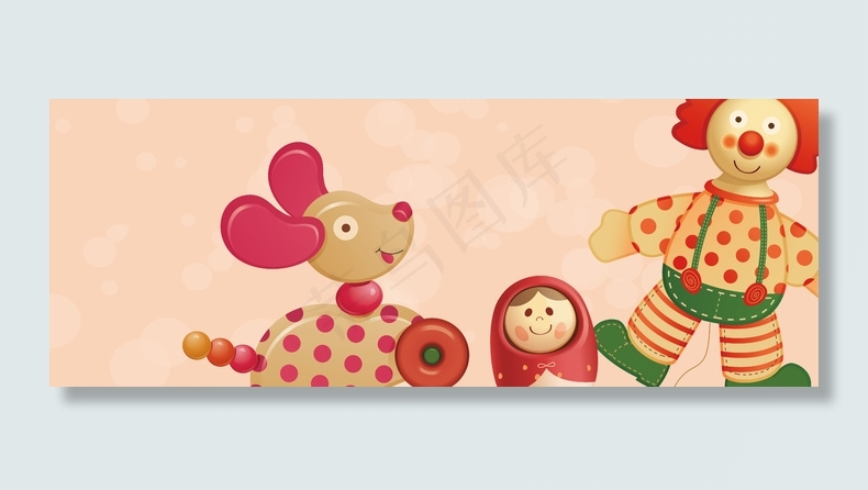 矢量卡通可爱动物展板背景设计