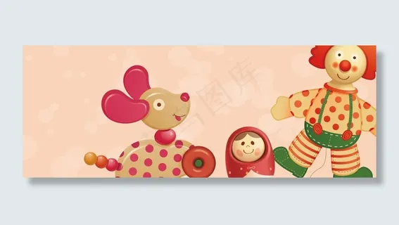 矢量卡通可爱动物展板背景设计