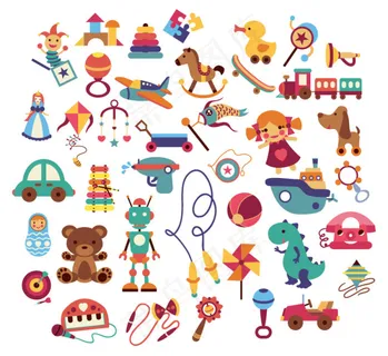 卡通玩具设计矢量素材
