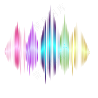 矢量彩虹色声波曲线PNG图片矢量彩虹色声波曲线PNG图片