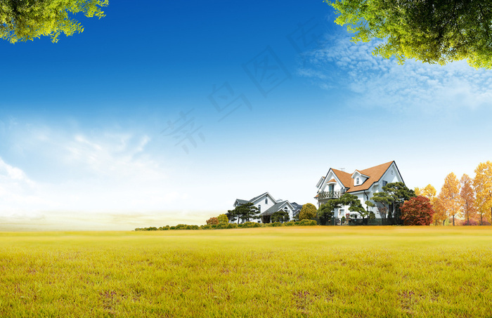 田园风光背景图片