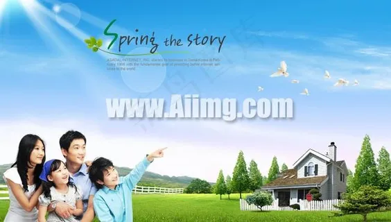 阳光风景家庭背景PSD素材 阳光风景家庭背景PSD素材
