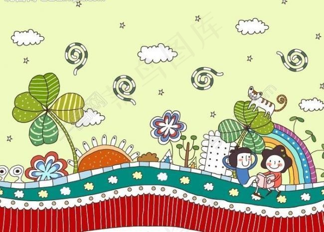 矢量儿童插画图片ai矢量模版下载