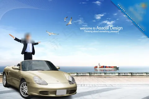 时尚商务汽车素材