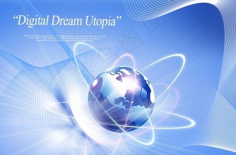 商务科技地球曲线PSD