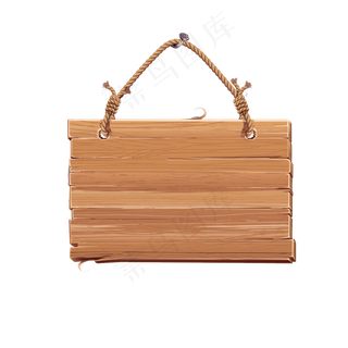 复古标语木牌png透明素材