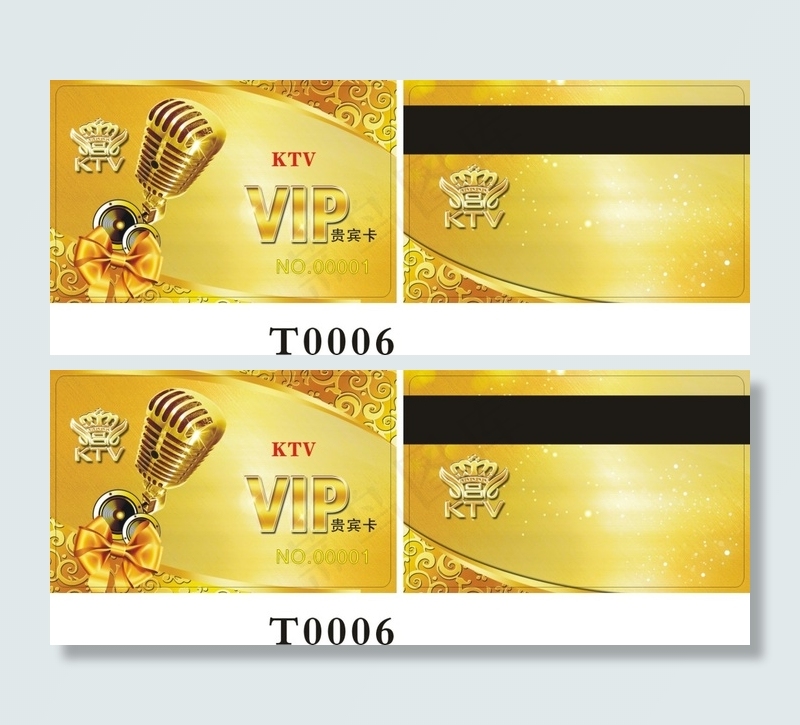 金色KTV会员卡(210X297)cdr矢量模版下载