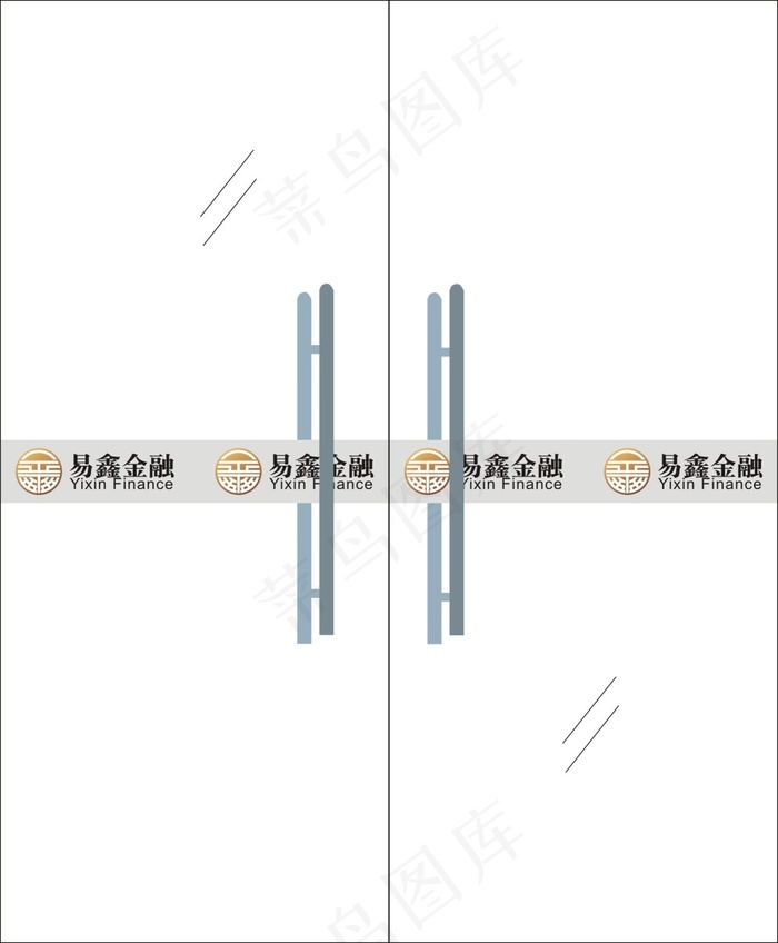 金融公司防撞条cdr矢量模版下载
