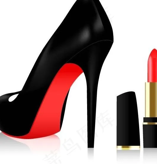 女士高跟鞋口红图片