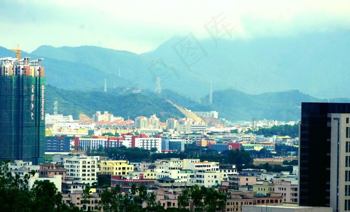 城市建筑楼海景观图片