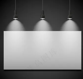 展板与聚光灯设计矢量素材图片