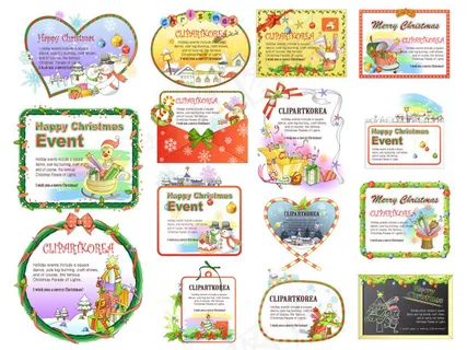 15个可爱的圣诞节装饰矢量素材