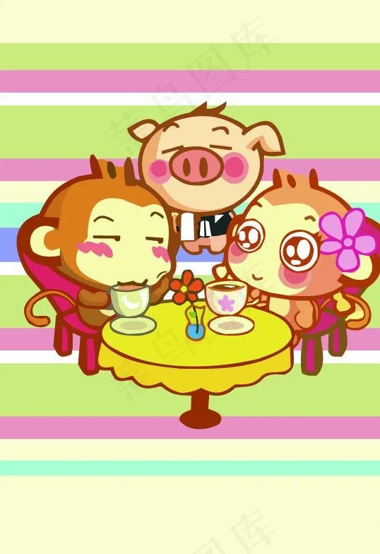 快乐的午餐图片ai矢量模版下载