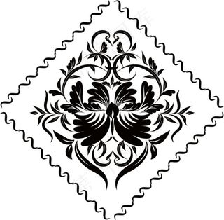 涂料印花丝网模具黑白图案