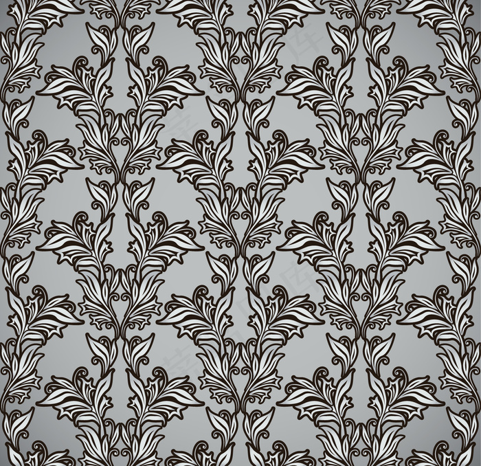 03矢量花纹背景