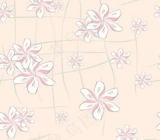 矢量手绘线描花纹素材背景免费下载